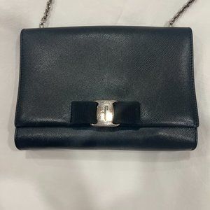 Salvatore Ferragamo Vara Bow Crossbody Bag Black